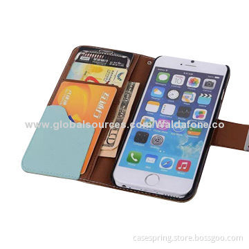 Rainbow-colored PU Leather Case for iPhone 6, Collision Color